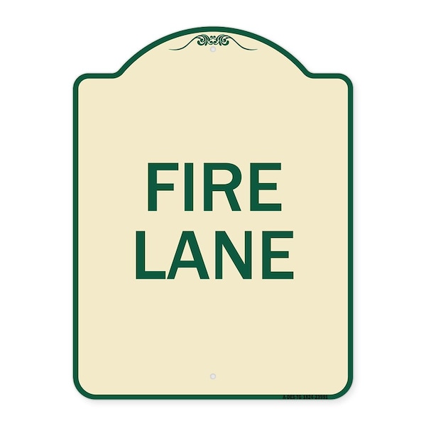 Signmission Fire Lane Supplementary Heavy-Gauge Aluminum Architectural Sign, 24" x 18", TG-1824-23991 A-DES-TG-1824-23991 - main